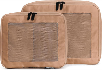 Compression Packing Cubes for Travel - Luggage Organizer Bags - Double Zipper Packing Cubes for Suitcases (Teal)