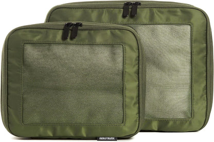 Compression Packing Cubes for Travel - Luggage Organizer Bags - Double Zipper Packing Cubes for Suitcases (Teal)