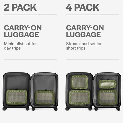 Compression Packing Cubes for Travel - Luggage Organizer Bags - Double Zipper Packing Cubes for Suitcases (Teal)