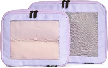 Compression Packing Cubes for Travel - Luggage Organizer Bags - Double Zipper Packing Cubes for Suitcases (Teal)