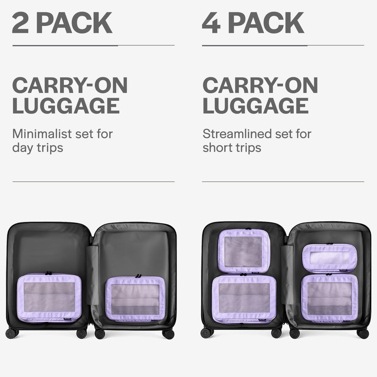 Compression Packing Cubes for Travel - Luggage Organizer Bags - Double Zipper Packing Cubes for Suitcases (Teal)