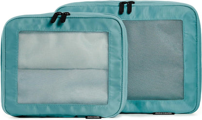 Compression Packing Cubes for Travel - Luggage Organizer Bags - Double Zipper Packing Cubes for Suitcases (Teal)