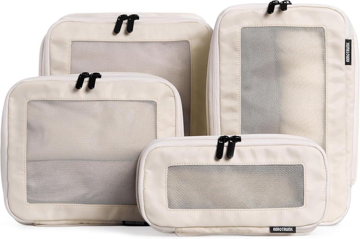 Compression Packing Cubes for Travel - Luggage Organizer Bags - Double Zipper Packing Cubes for Suitcases (Teal)