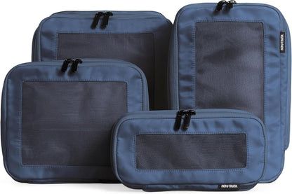 Compression Packing Cubes for Travel - Luggage Organizer Bags - Double Zipper Packing Cubes for Suitcases (Teal)