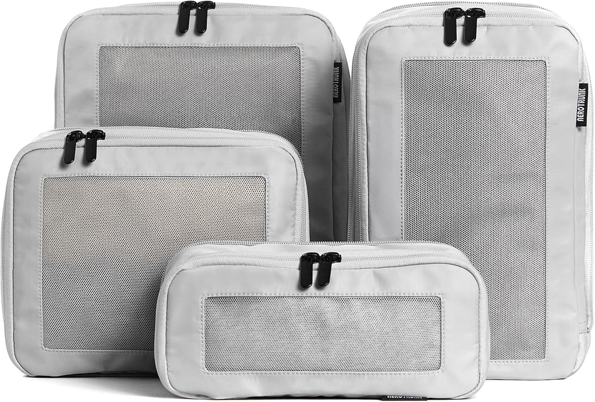Compression Packing Cubes for Travel - Luggage Organizer Bags - Double Zipper Packing Cubes for Suitcases (Teal)