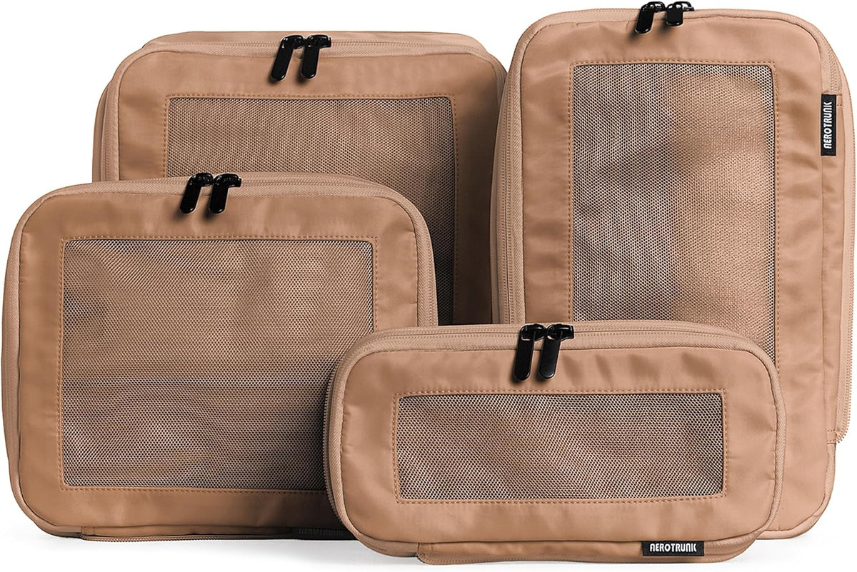 Compression Packing Cubes for Travel - Luggage Organizer Bags - Double Zipper Packing Cubes for Suitcases (Teal)