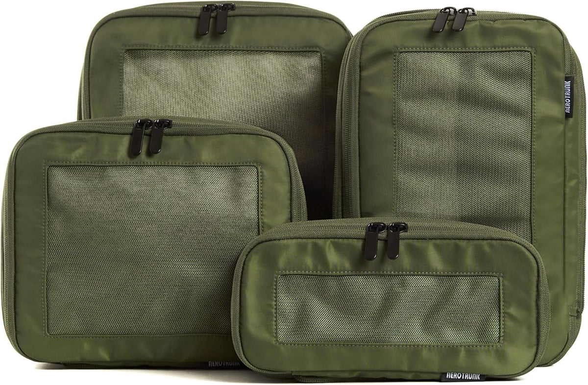 Compression Packing Cubes for Travel - Luggage Organizer Bags - Double Zipper Packing Cubes for Suitcases (Teal)