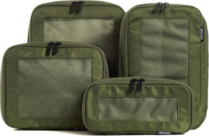 Compression Packing Cubes for Travel - Luggage Organizer Bags - Double Zipper Packing Cubes for Suitcases (Teal)