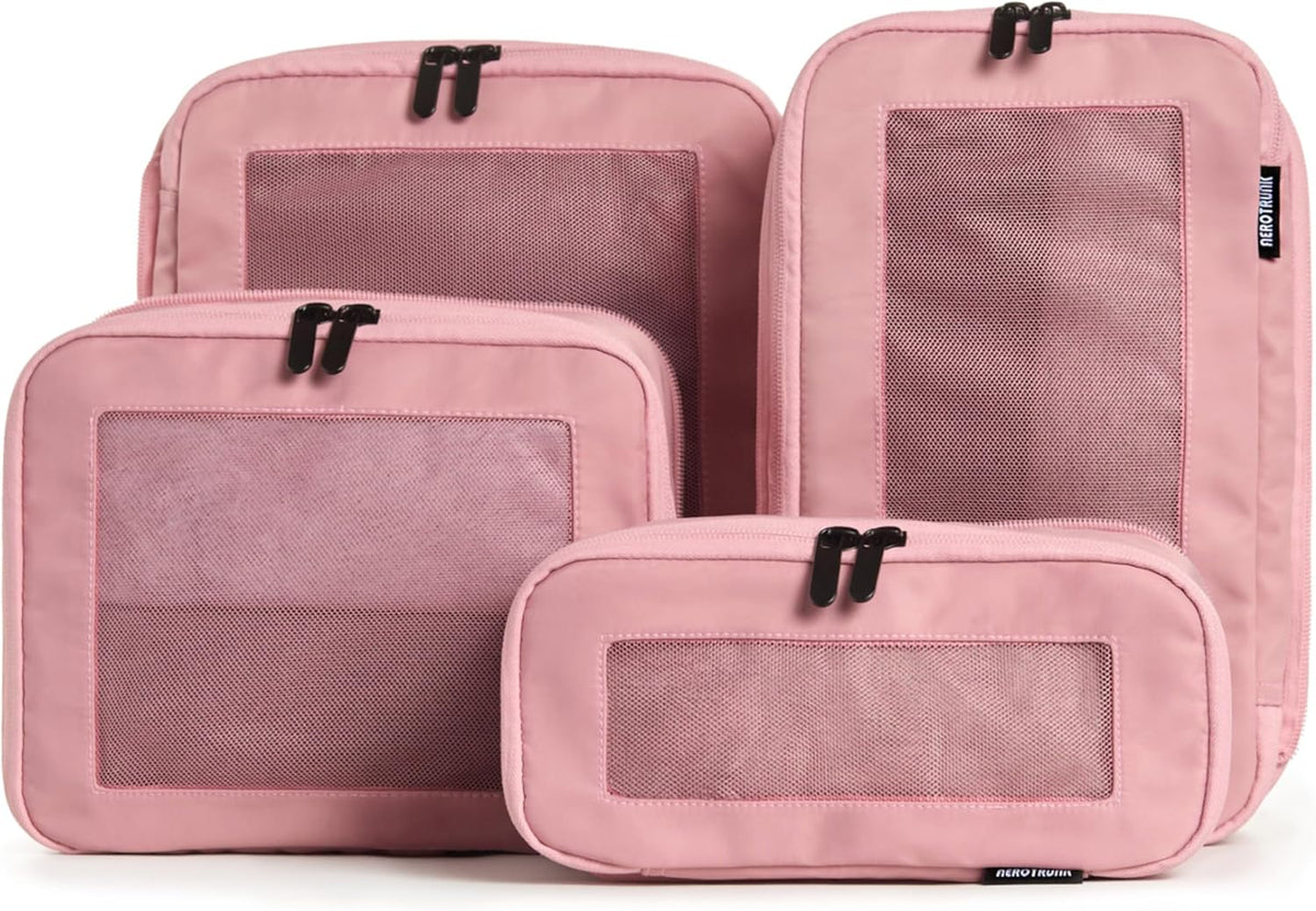 Compression Packing Cubes for Travel - Luggage Organizer Bags - Double Zipper Packing Cubes for Suitcases (Teal)