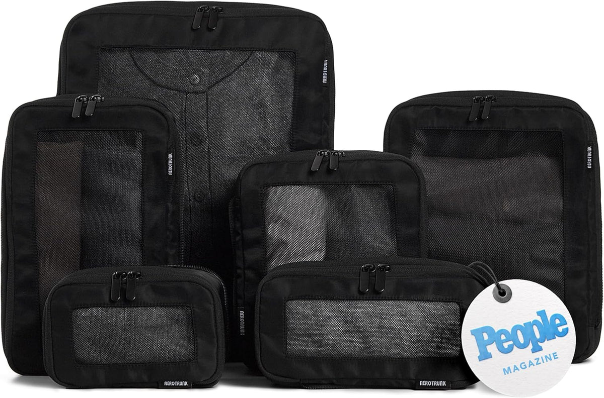 Compression Packing Cubes for Travel - Luggage Organizer Bags - Double Zipper Packing Cubes for Suitcases (Teal)