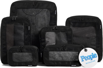 Compression Packing Cubes for Travel - Luggage Organizer Bags - Double Zipper Packing Cubes for Suitcases (Teal)