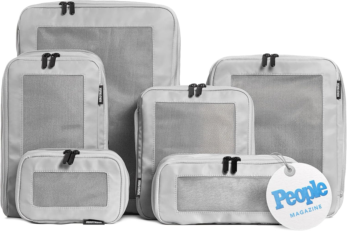 Compression Packing Cubes for Travel - Luggage Organizer Bags - Double Zipper Packing Cubes for Suitcases (Teal)