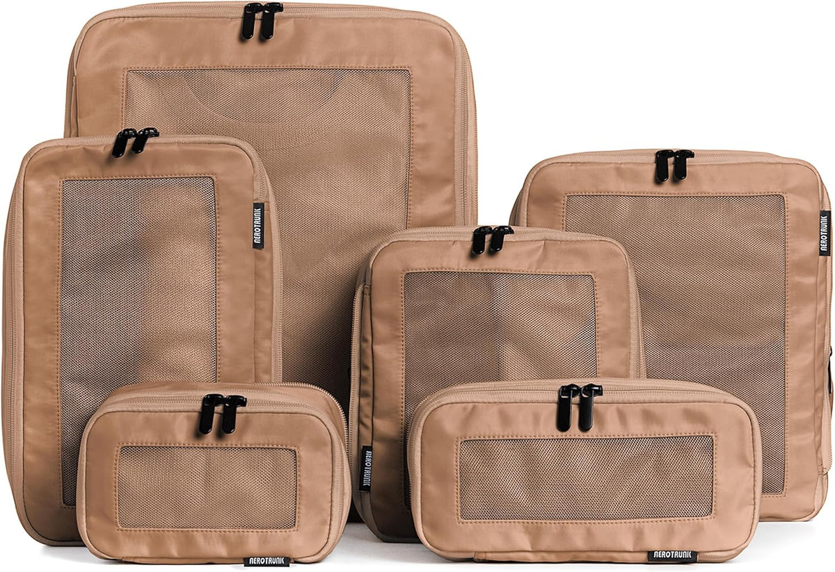 Compression Packing Cubes for Travel - Luggage Organizer Bags - Double Zipper Packing Cubes for Suitcases (Teal)