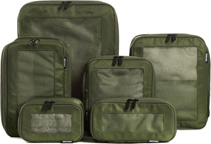 Compression Packing Cubes for Travel - Luggage Organizer Bags - Double Zipper Packing Cubes for Suitcases (Teal)