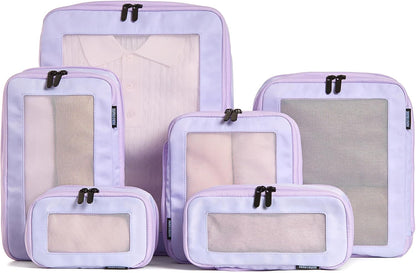 Compression Packing Cubes for Travel - Luggage Organizer Bags - Double Zipper Packing Cubes for Suitcases (Teal)