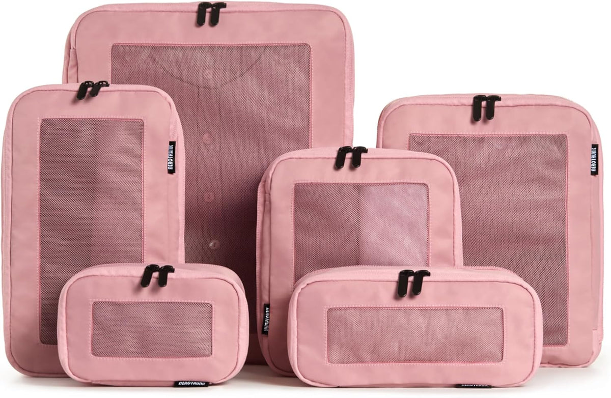 Compression Packing Cubes for Travel - Luggage Organizer Bags - Double Zipper Packing Cubes for Suitcases (Teal)