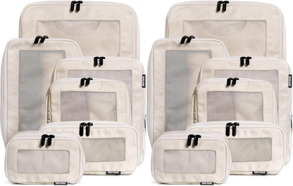 Compression Packing Cubes for Travel - Luggage Organizer Bags - Double Zipper Packing Cubes for Suitcases (Teal)