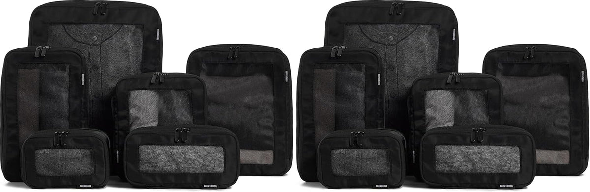 Compression Packing Cubes for Travel - Luggage Organizer Bags - Double Zipper Packing Cubes for Suitcases (Teal)