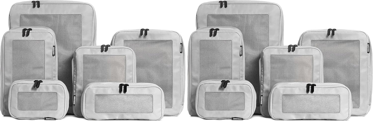 Compression Packing Cubes for Travel - Luggage Organizer Bags - Double Zipper Packing Cubes for Suitcases (Teal)