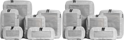 Compression Packing Cubes for Travel - Luggage Organizer Bags - Double Zipper Packing Cubes for Suitcases (Teal)