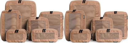 Compression Packing Cubes for Travel - Luggage Organizer Bags - Double Zipper Packing Cubes for Suitcases (Teal)
