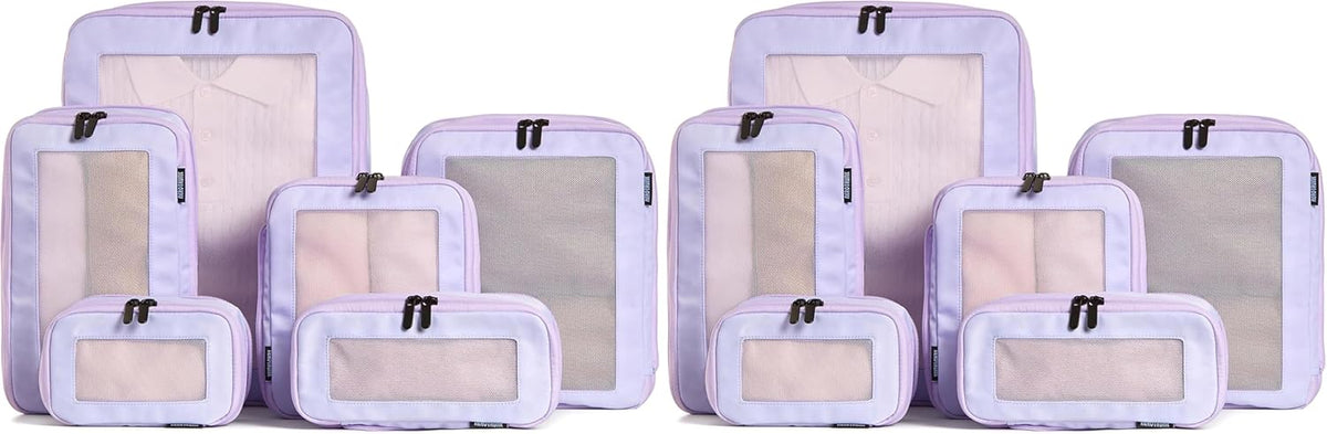 Compression Packing Cubes for Travel - Luggage Organizer Bags - Double Zipper Packing Cubes for Suitcases (Teal)