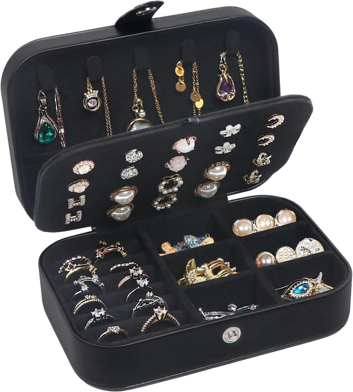 Travel Jewelry Case, Travel Jewelry Box, Mini Jewelry Travel Case, Jewelry Organizer Case, Portable Small Jewelry Organizer Storage Boxes - Best Gift for Women Girls.