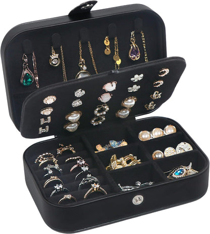 Travel Jewelry Case, Travel Jewelry Box, Mini Jewelry Travel Case, Jewelry Organizer Case, Portable Small Jewelry Organizer Storage Boxes - Best Gift for Women Girls.