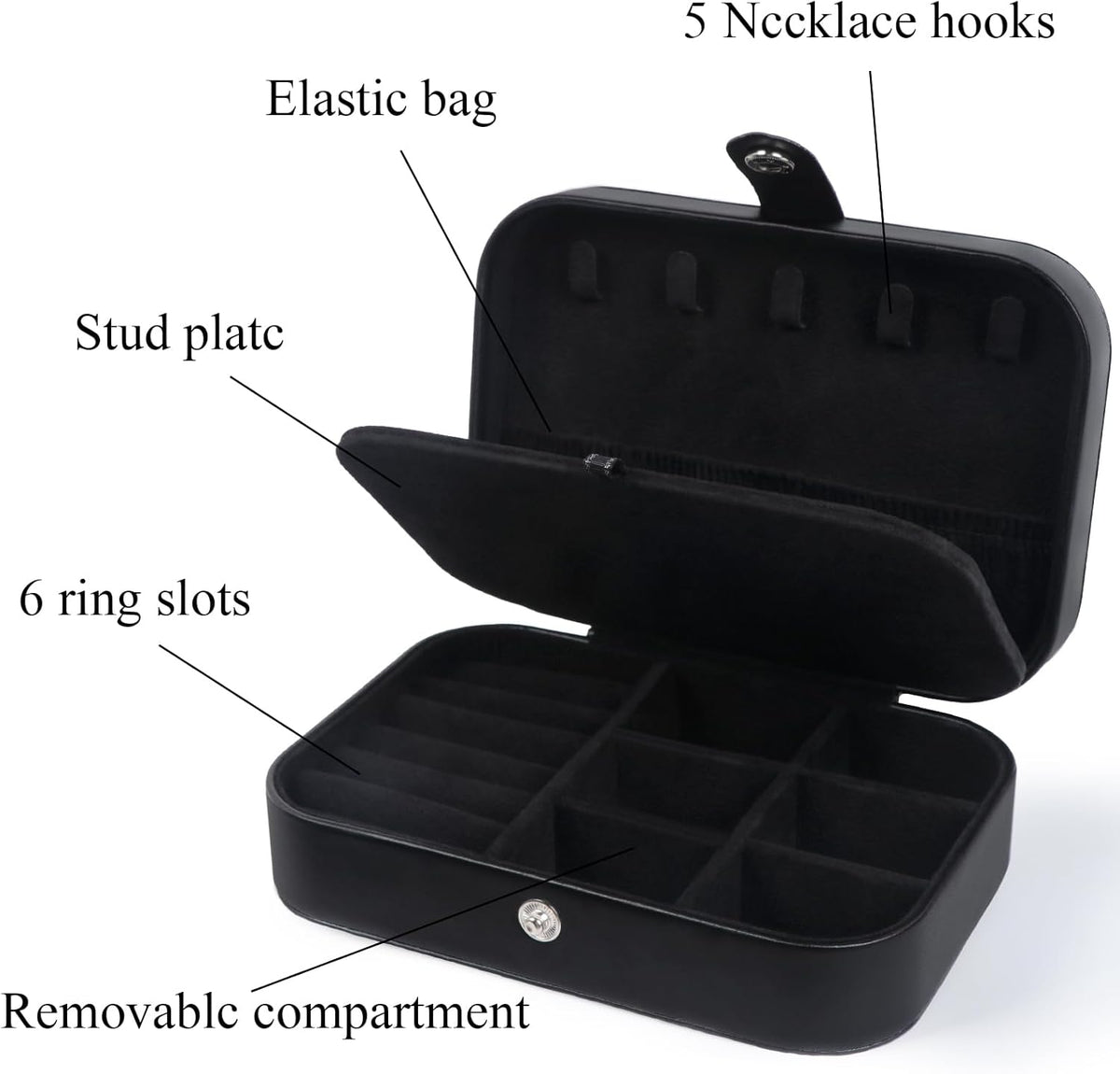 Travel Jewelry Case, Travel Jewelry Box, Mini Jewelry Travel Case, Jewelry Organizer Case, Portable Small Jewelry Organizer Storage Boxes - Best Gift for Women Girls.
