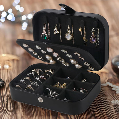 Travel Jewelry Case, Travel Jewelry Box, Mini Jewelry Travel Case, Jewelry Organizer Case, Portable Small Jewelry Organizer Storage Boxes - Best Gift for Women Girls.