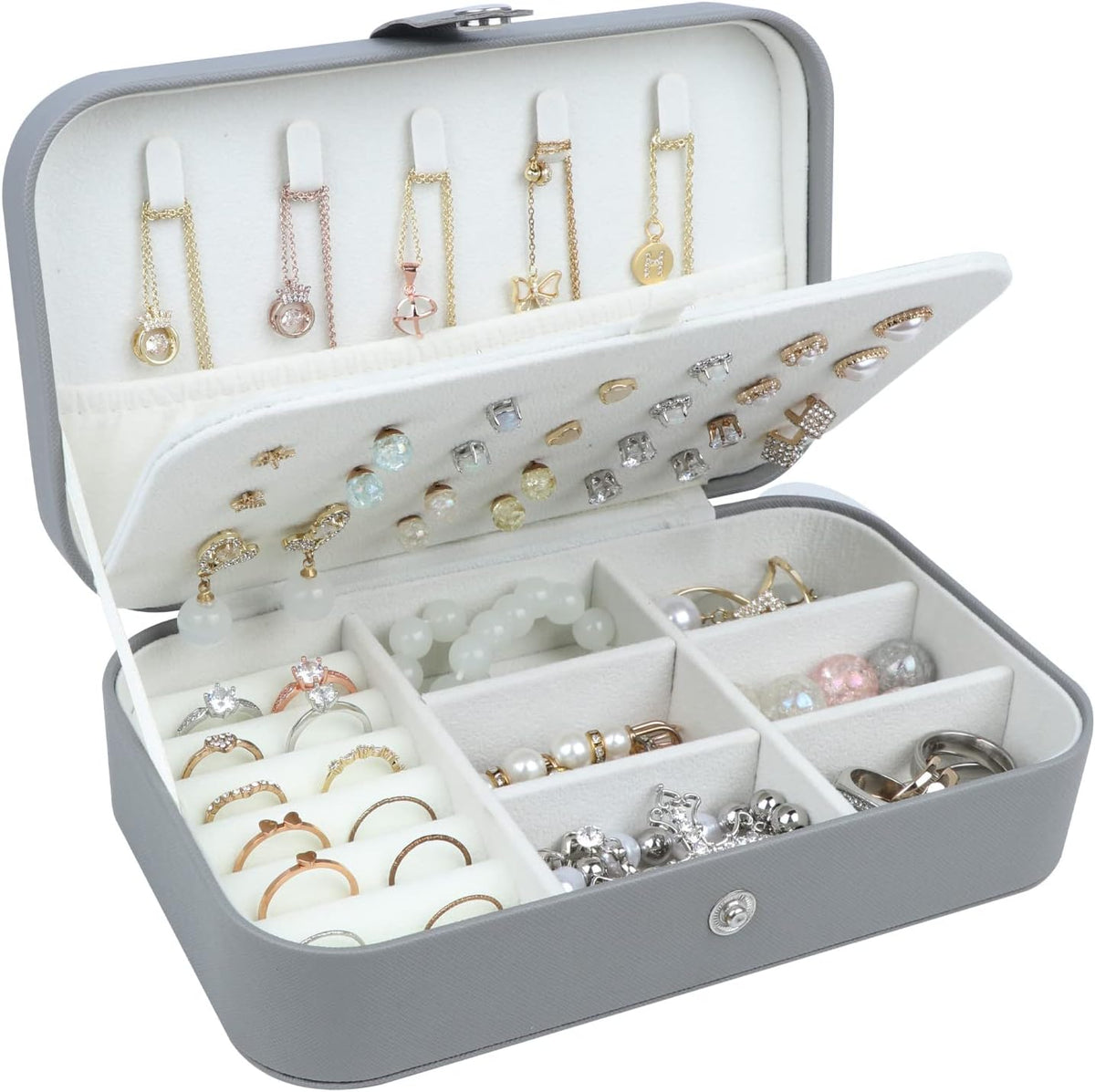 Travel Jewelry Case, Travel Jewelry Box, Mini Jewelry Travel Case, Jewelry Organizer Case, Portable Small Jewelry Organizer Storage Boxes - Best Gift for Women Girls.