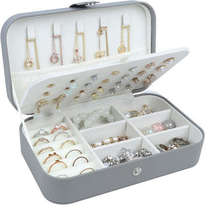 Travel Jewelry Case, Travel Jewelry Box, Mini Jewelry Travel Case, Jewelry Organizer Case, Portable Small Jewelry Organizer Storage Boxes - Best Gift for Women Girls.