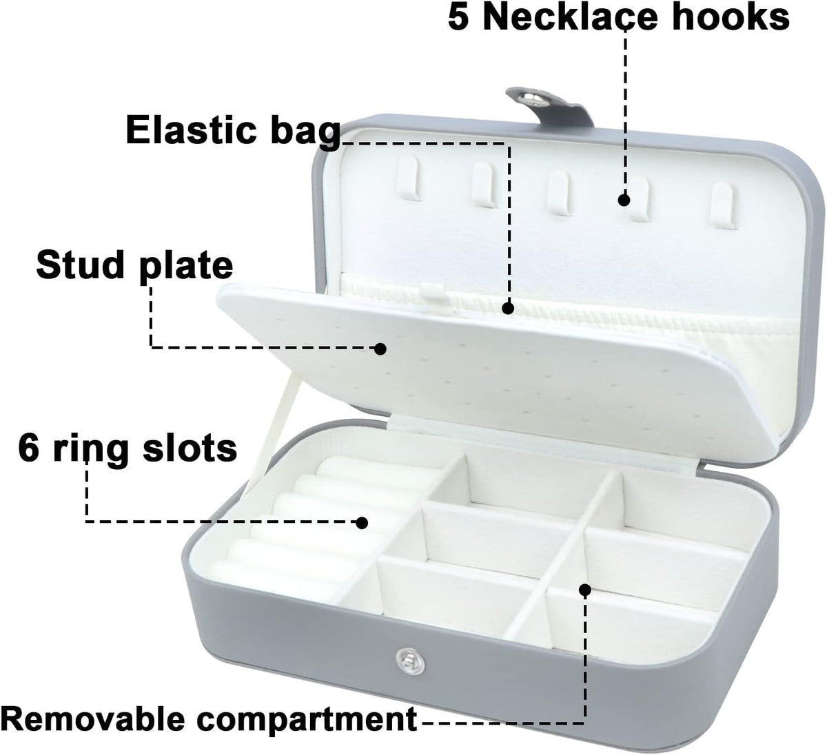 Travel Jewelry Case, Travel Jewelry Box, Mini Jewelry Travel Case, Jewelry Organizer Case, Portable Small Jewelry Organizer Storage Boxes - Best Gift for Women Girls.
