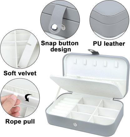 Travel Jewelry Case, Travel Jewelry Box, Mini Jewelry Travel Case, Jewelry Organizer Case, Portable Small Jewelry Organizer Storage Boxes - Best Gift for Women Girls.