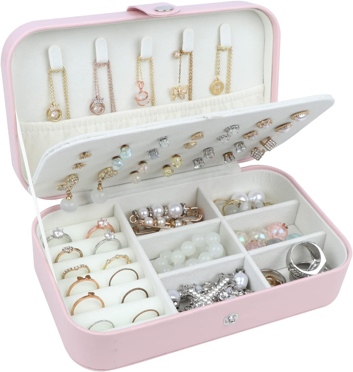 Travel Jewelry Case, Travel Jewelry Box, Mini Jewelry Travel Case, Jewelry Organizer Case, Portable Small Jewelry Organizer Storage Boxes - Best Gift for Women Girls.