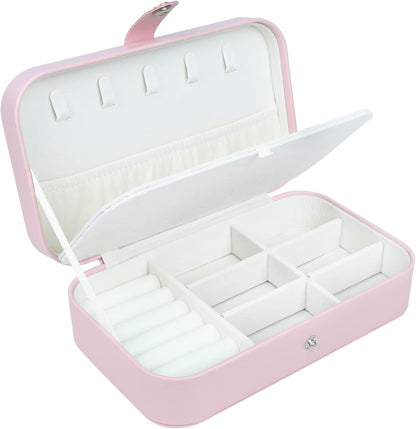 Travel Jewelry Case, Travel Jewelry Box, Mini Jewelry Travel Case, Jewelry Organizer Case, Portable Small Jewelry Organizer Storage Boxes - Best Gift for Women Girls.
