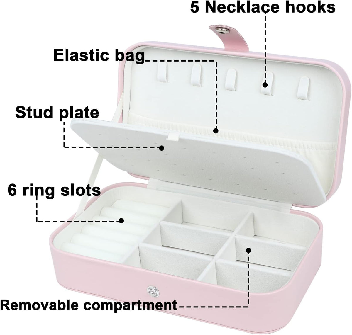 Travel Jewelry Case, Travel Jewelry Box, Mini Jewelry Travel Case, Jewelry Organizer Case, Portable Small Jewelry Organizer Storage Boxes - Best Gift for Women Girls.