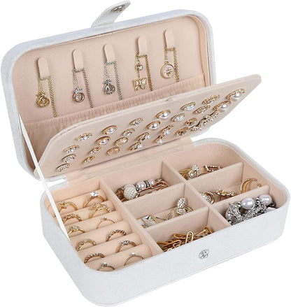 Travel Jewelry Case, Travel Jewelry Box, Mini Jewelry Travel Case, Jewelry Organizer Case, Portable Small Jewelry Organizer Storage Boxes - Best Gift for Women Girls.