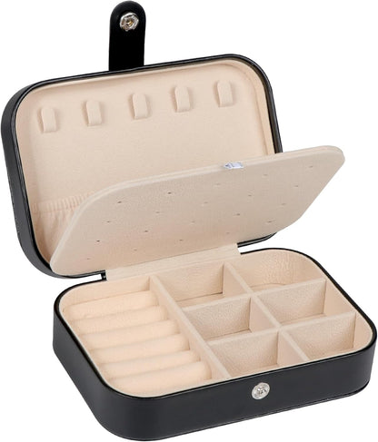 Travel Jewelry Case, Travel Jewelry Box, Mini Jewelry Travel Case, Jewelry Organizer Case, Portable Small Jewelry Organizer Storage Boxes - Best Gift for Women Girls.