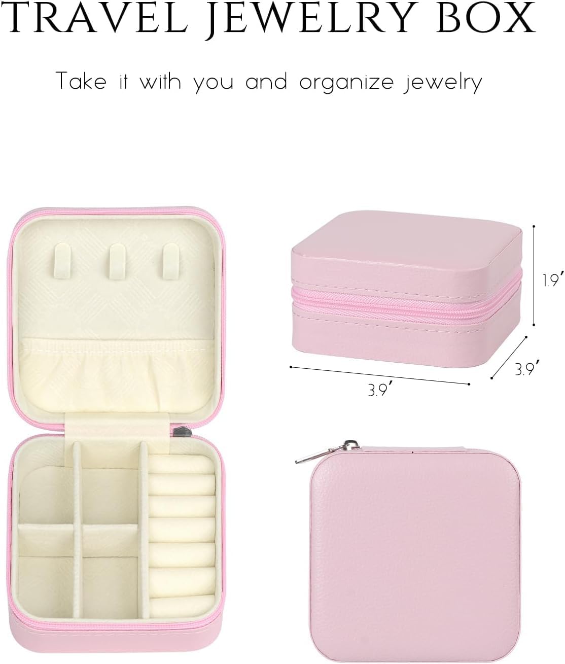 Travel Jewelry Case, Travel Jewelry Box, Mini Jewelry Travel Case, Jewelry Organizer Case, Portable Small Jewelry Organizer Storage Boxes - Best Gift for Women Girls.