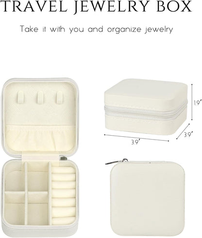 Travel Jewelry Case, Travel Jewelry Box, Mini Jewelry Travel Case, Jewelry Organizer Case, Portable Small Jewelry Organizer Storage Boxes - Best Gift for Women Girls.