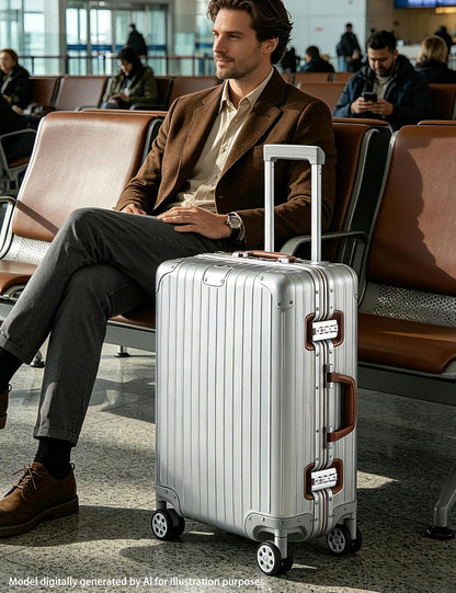 20 Inch Carry On Luggage with Cup Holder & USB Ports, Front Opening PC Hardshell Carry-on Suitcase with Wheels, TSA Approved Smart Suitcase 22x14x9 for Business Travel, Pink