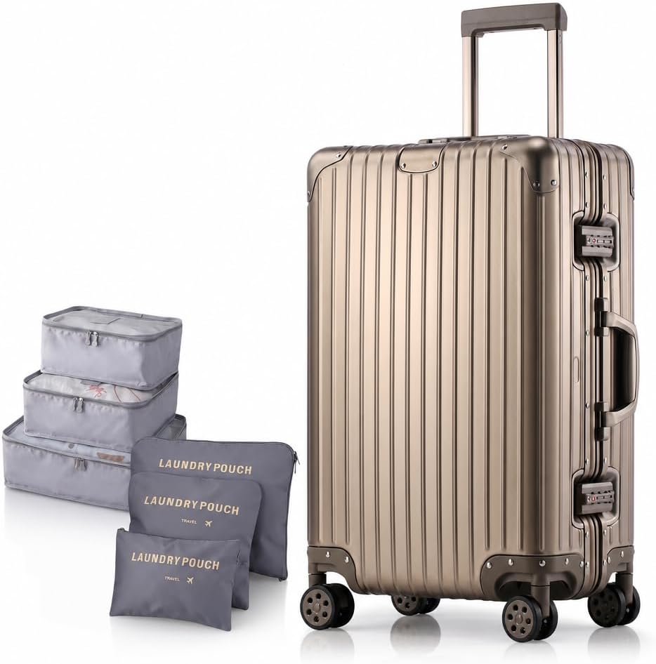 20 Inch Carry On Luggage with Cup Holder & USB Ports, Front Opening PC Hardshell Carry-on Suitcase with Wheels, TSA Approved Smart Suitcase 22x14x9 for Business Travel, Pink