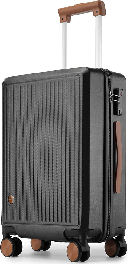 Hulsin 20” Carry on Luggage with Spinner Wheels,22x14x9 Airline Approved | Small Hardside Carry-on Suitcase with TSA Lock,Hard Shell Suitcase,Hard Case for Business Travel,Weekend, Vacation, Holiday