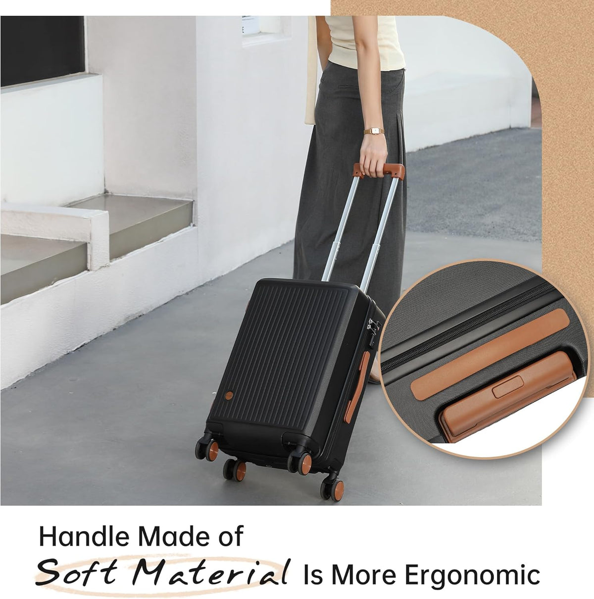 Hulsin 20” Carry on Luggage with Spinner Wheels,22x14x9 Airline Approved | Small Hardside Carry-on Suitcase with TSA Lock,Hard Shell Suitcase,Hard Case for Business Travel,Weekend, Vacation, Holiday