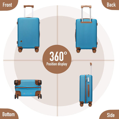 Hulsin 20” Carry on Luggage with Spinner Wheels,22x14x9 Airline Approved | Small Hardside Carry-on Suitcase with TSA Lock,Hard Shell Suitcase,Hard Case for Business Travel,Weekend, Vacation, Holiday