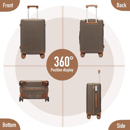 Hulsin 20” Carry on Luggage with Spinner Wheels,22x14x9 Airline Approved | Small Hardside Carry-on Suitcase with TSA Lock,Hard Shell Suitcase,Hard Case for Business Travel,Weekend, Vacation, Holiday