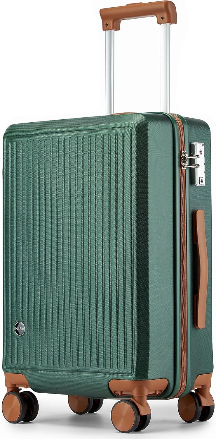 Hulsin 20” Carry on Luggage with Spinner Wheels,22x14x9 Airline Approved | Small Hardside Carry-on Suitcase with TSA Lock,Hard Shell Suitcase,Hard Case for Business Travel,Weekend, Vacation, Holiday