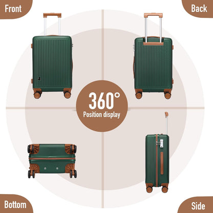 Hulsin 20” Carry on Luggage with Spinner Wheels,22x14x9 Airline Approved | Small Hardside Carry-on Suitcase with TSA Lock,Hard Shell Suitcase,Hard Case for Business Travel,Weekend, Vacation, Holiday