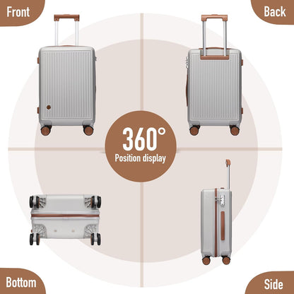 Hulsin 20” Carry on Luggage with Spinner Wheels,22x14x9 Airline Approved | Small Hardside Carry-on Suitcase with TSA Lock,Hard Shell Suitcase,Hard Case for Business Travel,Weekend, Vacation, Holiday